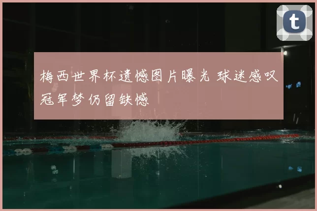 梅西世界杯遗憾图片曝光 球迷感叹冠军梦仍留缺憾