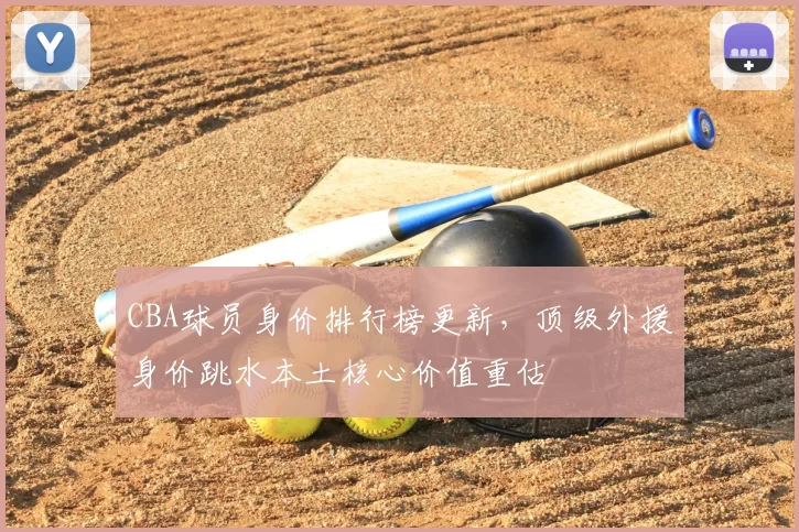 CBA球员身价排行榜更新,顶级外援身价跳水本土核心价值重估