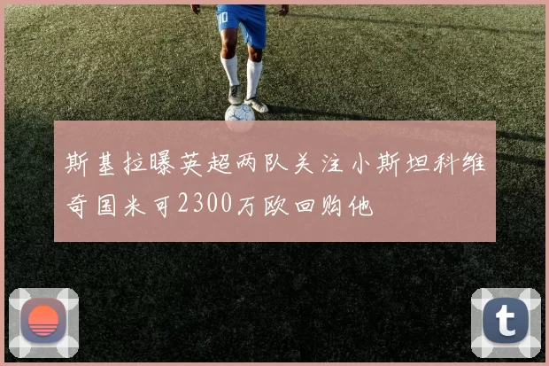 斯基拉曝英超两队关注小斯坦科维奇国米可2300万欧回购他